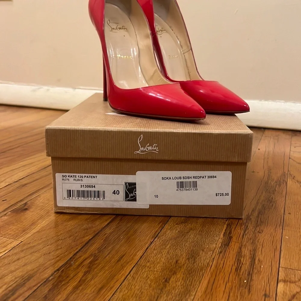 Christian Louboutin Red Patent So Kate Size 40 - Picture 2 of 10